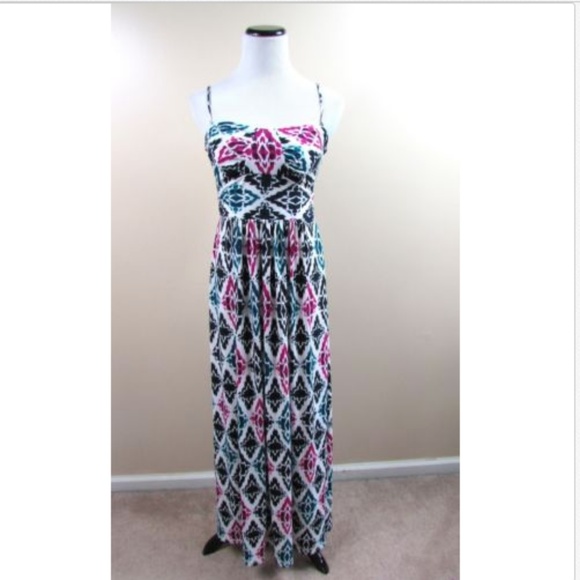 Ann Taylor Dresses & Skirts - Ann Taylor IKAT Multi Color Maxi Dress NWT
